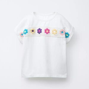 ZARA CROCHET FLORAL T-SHIRT